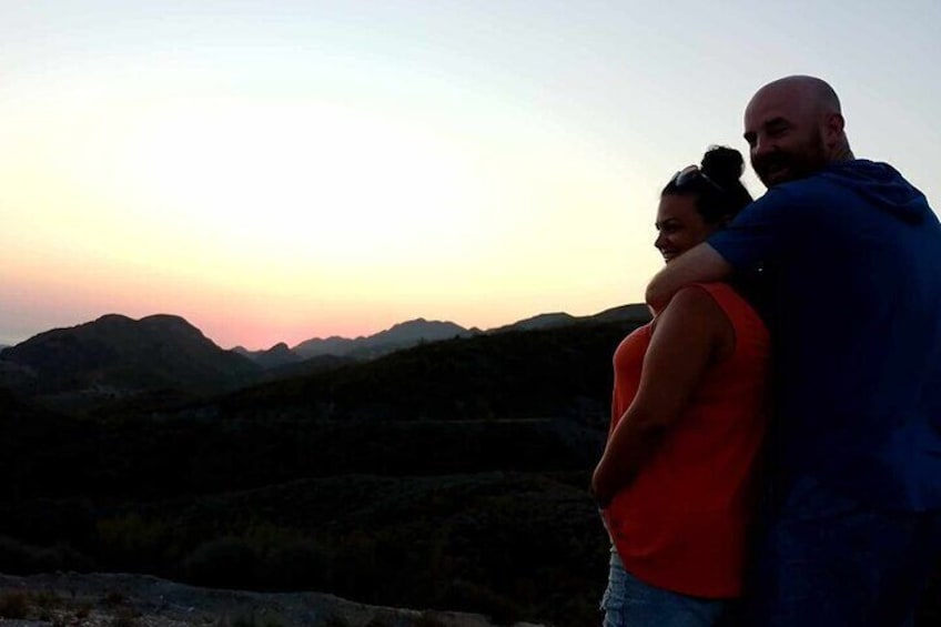 Sunset Tour for Lovers with Dinner for 2 on the Mountain Mojacars