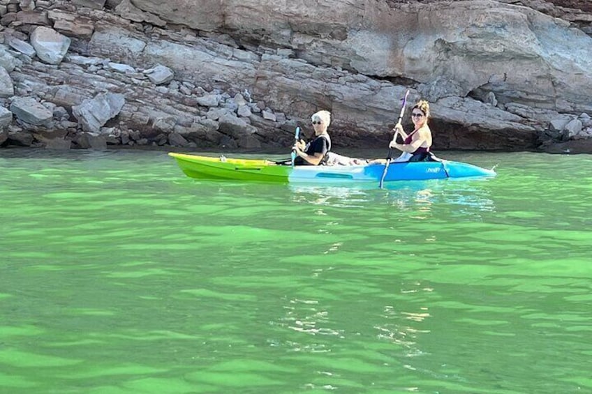 Limestone and Sun angle make clear, cliffside waters gleam emerald.