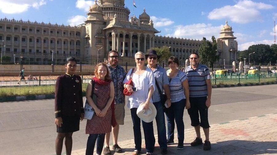 Outside the Vidhana Soudha