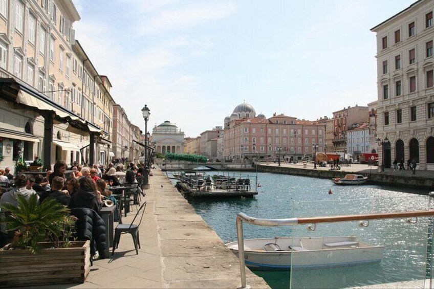 View of the Canal Grande and Sant'Atonio church in the backgroud