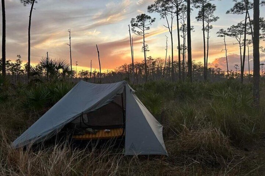 Campsite along the trail.