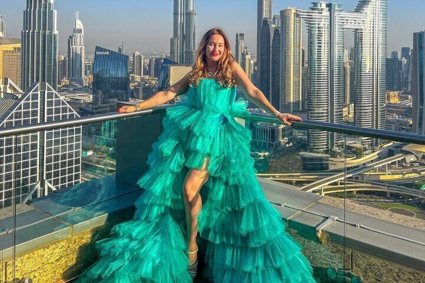 Dubai View Flying Dress Videography Shoot