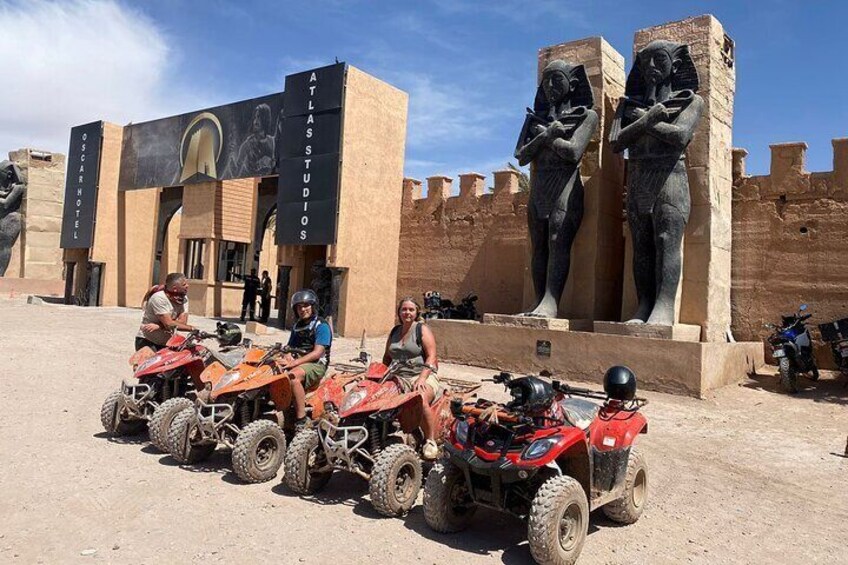 Quad from Kasbah Ait Benhadou to Ouarzazate Studios