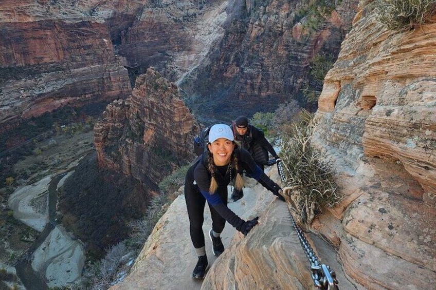 Many of our clients report feeling much more comfortable on the chains with our guides helping clear the path!