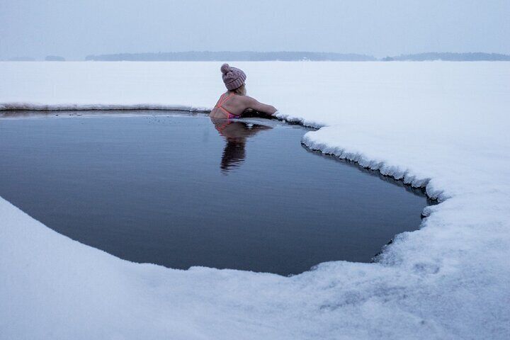 Private Lakeside Sauna Experience with Northern Lights