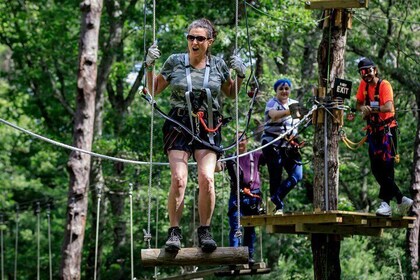 Ziplining and Climbing at The Adventure Park on Cape Cod