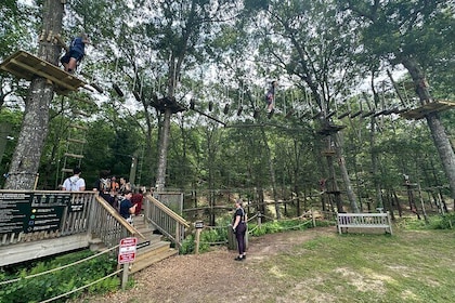 Ziplining and Climbing at The Adventure Park on Cape Cod