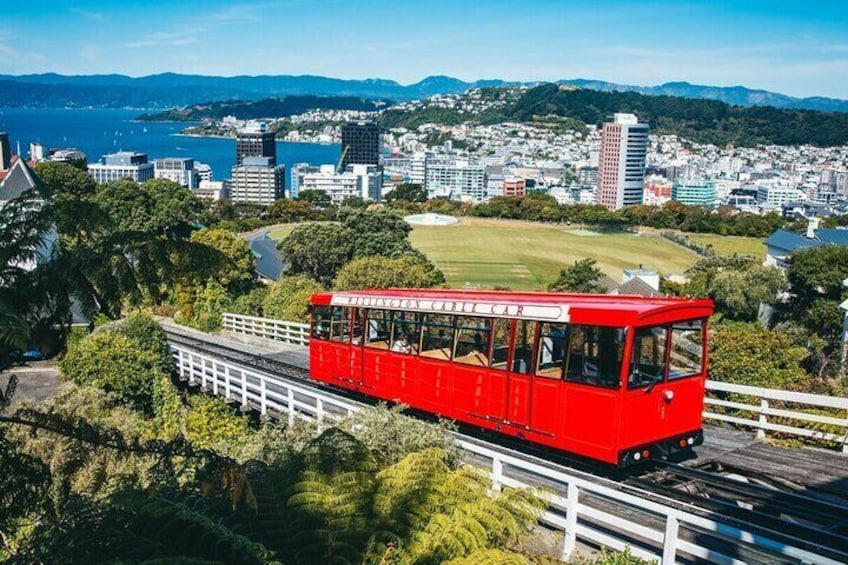 Your tour includes a ride on the Cable Car. All aboard!