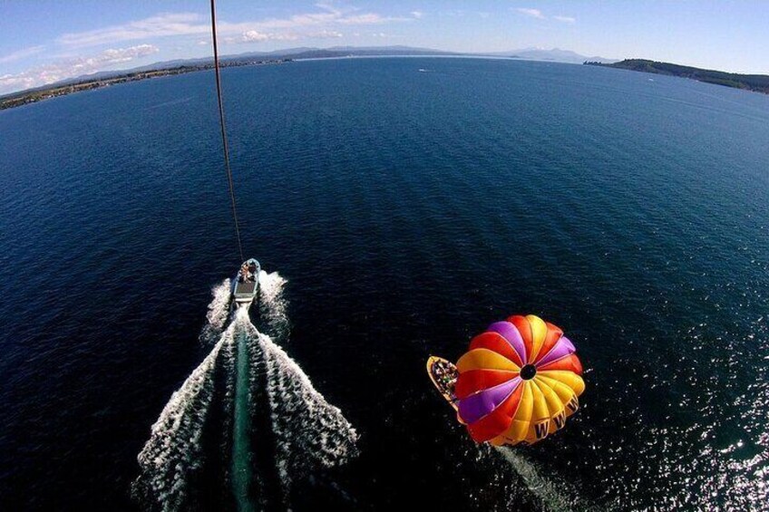 Solo Parasailing Adventure over Lake Taupo