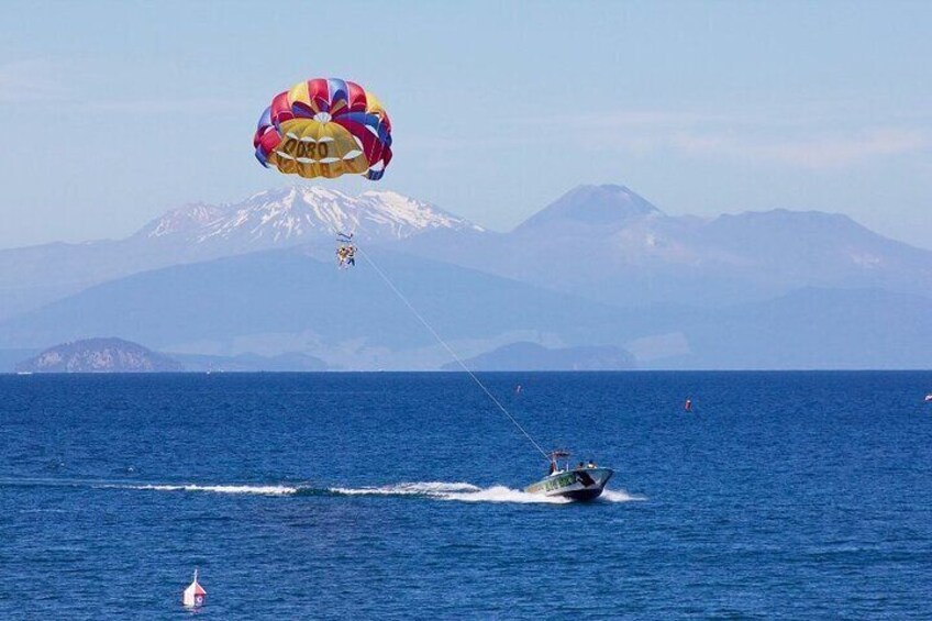 Solo Parasailing Adventure over Lake Taupo