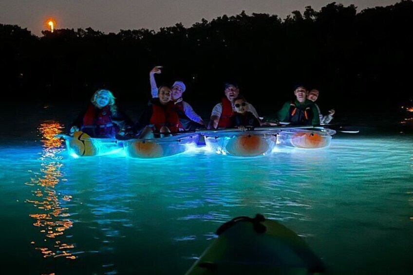 Clear Kayaking Glow Tour in Tampa Riverwalk