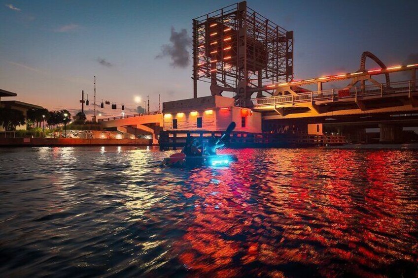 Clear Kayaking Glow Tour in Tampa Riverwalk