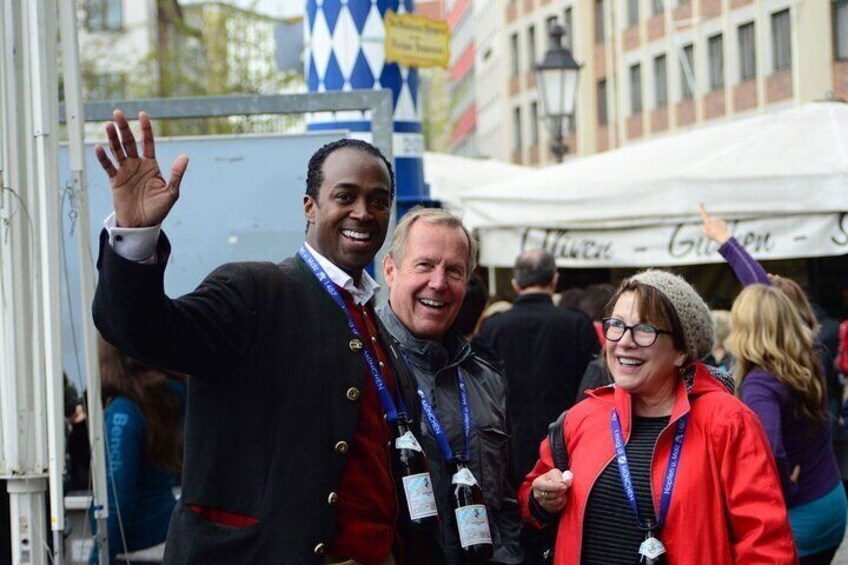 City Immersion Tour walking through Viktualienmarkt.