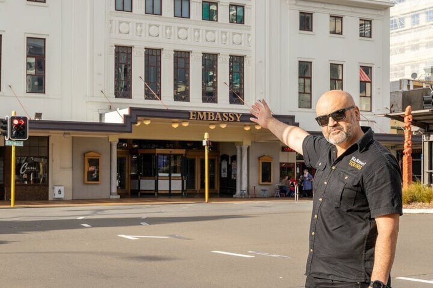 Cruise past the Embassy Theatre, the venue for the Return of the King premier in 2003