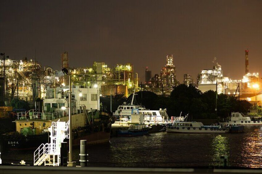 Tokyo E-bike Magical Night Ride in Keihin Industrial Zone