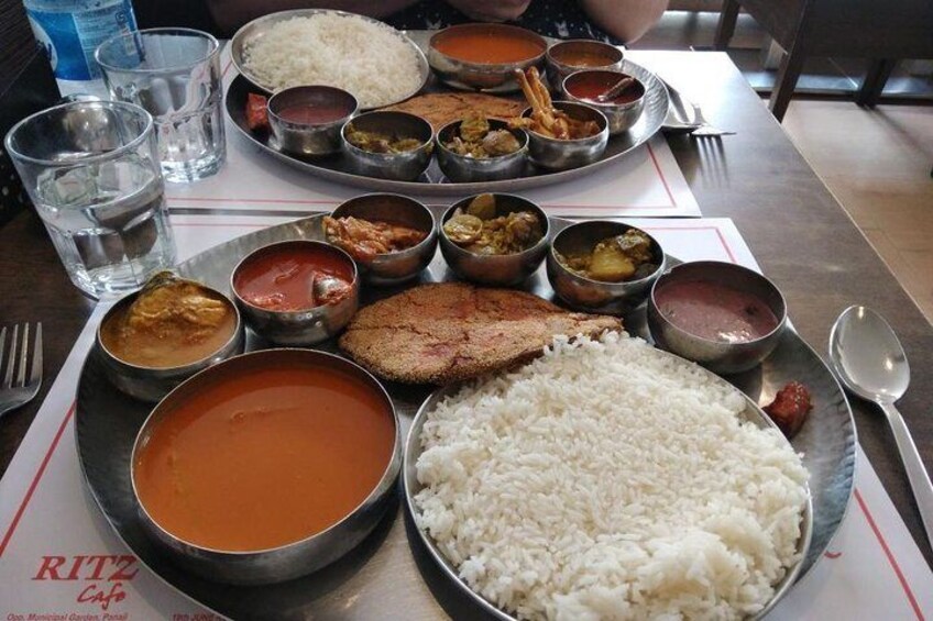 Goan lunch during Panjim Walk