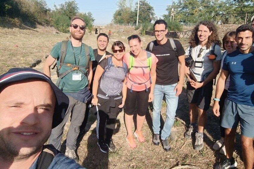 Hikers on the Appian Way