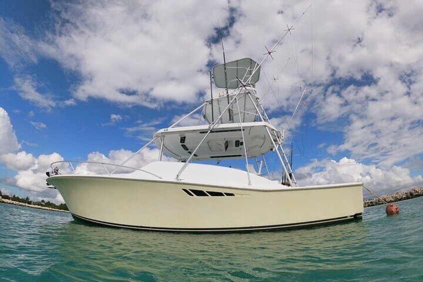 The deck is fully equipped with everything you need for a great day of fishing