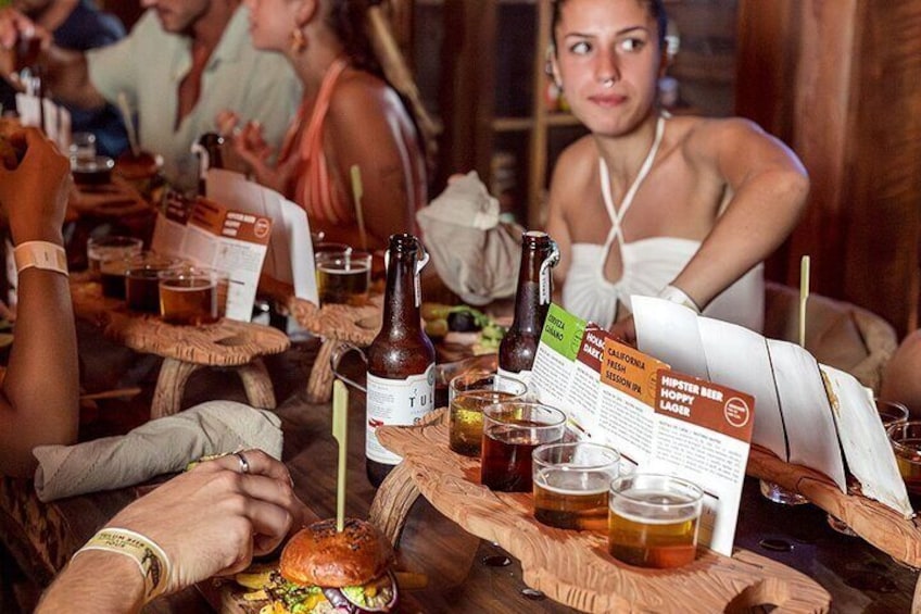 Beer Craft Tasting and Snacks in Tulum with Transport 