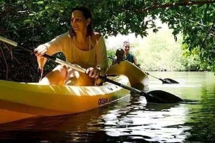 3 hours Kayak tour of menai bay coastline in Zanzibar