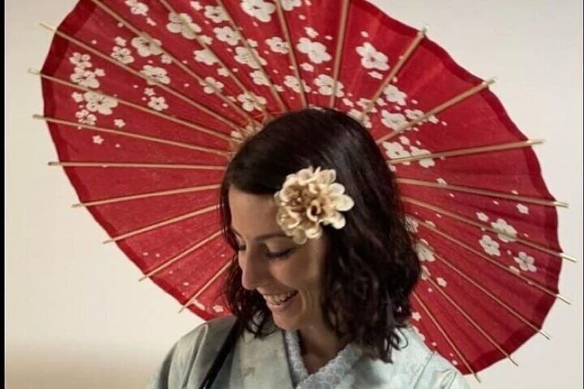 Kagoshima Traditional Oshima Tsumugi Kimono Dressing