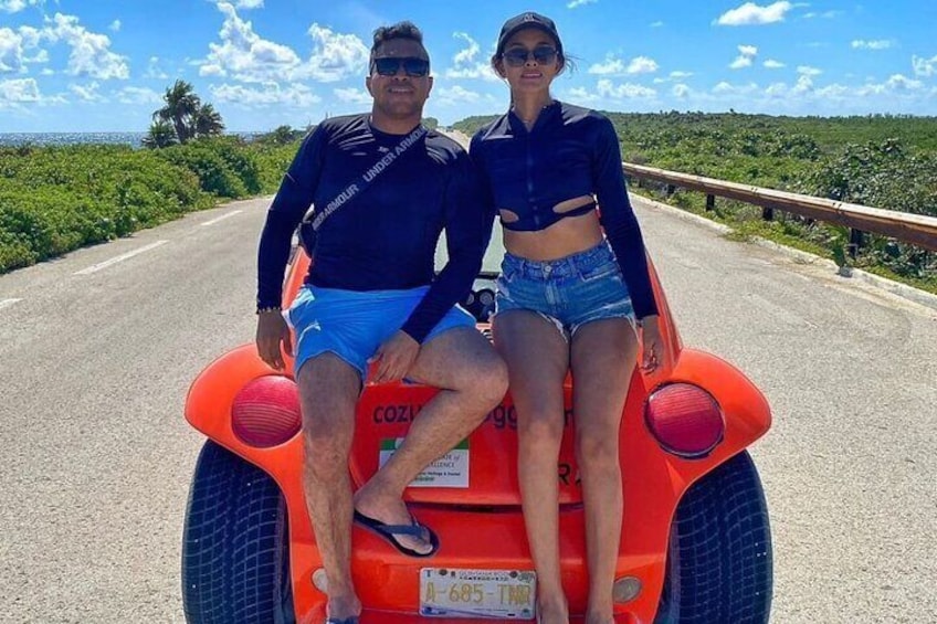 Cozumel in a Buggy Tour with Snorkeling
