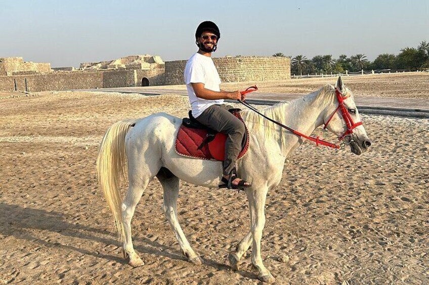 Horse Riding Next to Bahrain Fort