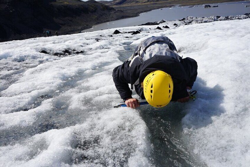 Private Glacier Hike On Location Sólheimajökull