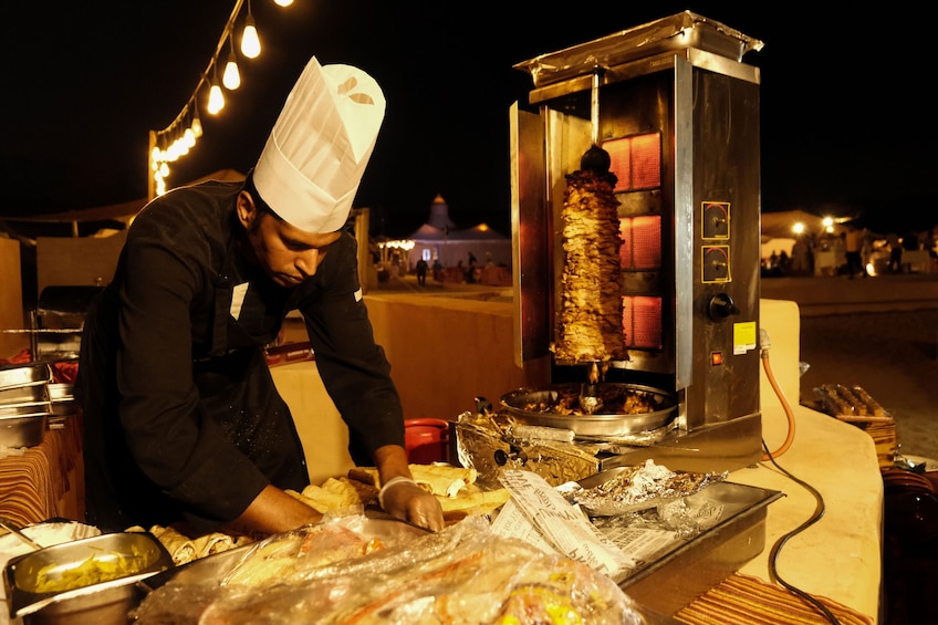 Dubai Caravanserai Desert Dinner with 5-Star BBQ Buffet & Shows