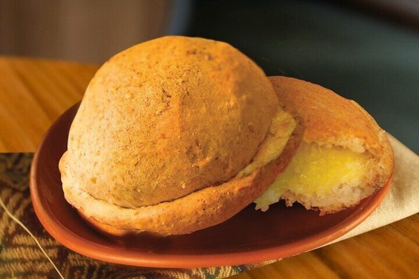 the traditional Bolivian empanada, you can choose this product instead of the Api con pastry during your tour
