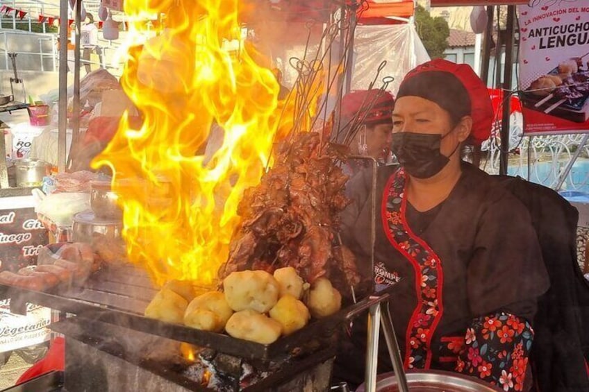 anticucho cooking process