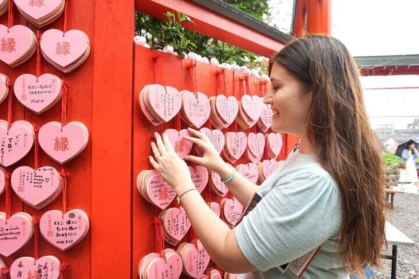 At Sanko Inari Shrine, there’s a special deity who grants one wish only for women. It’s a small statue that you might miss—but if you join this tour, you won't miss it!