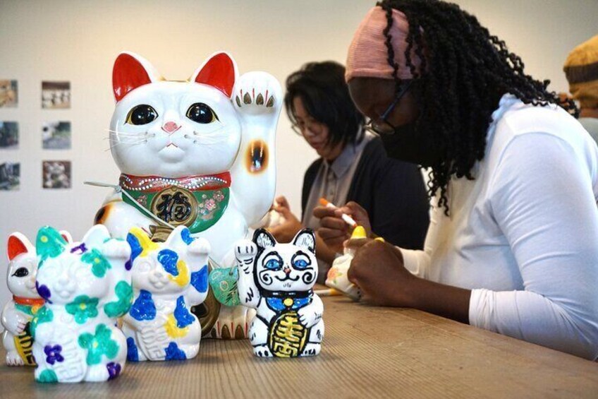 Join a lucky cat painting workshop (optional) and create your very own original lucky cat!