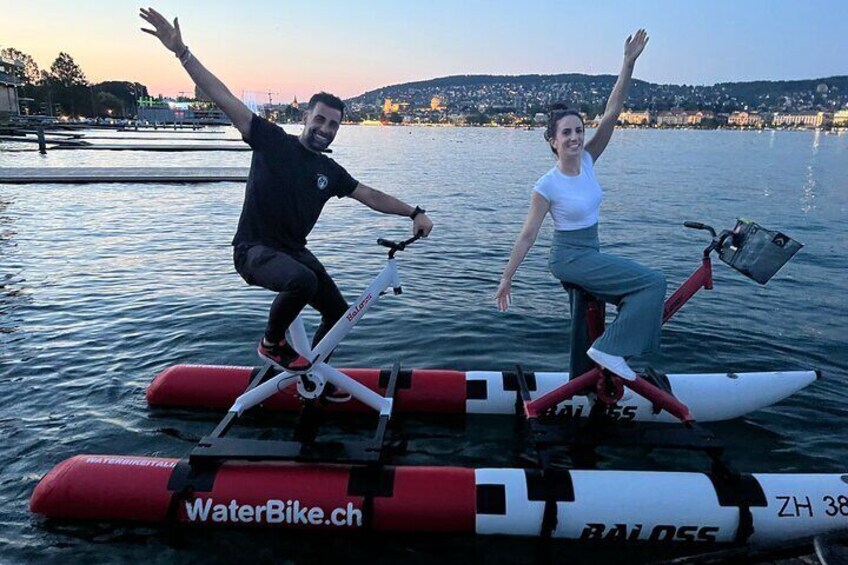 Water Bike Activity on Lake Zurich