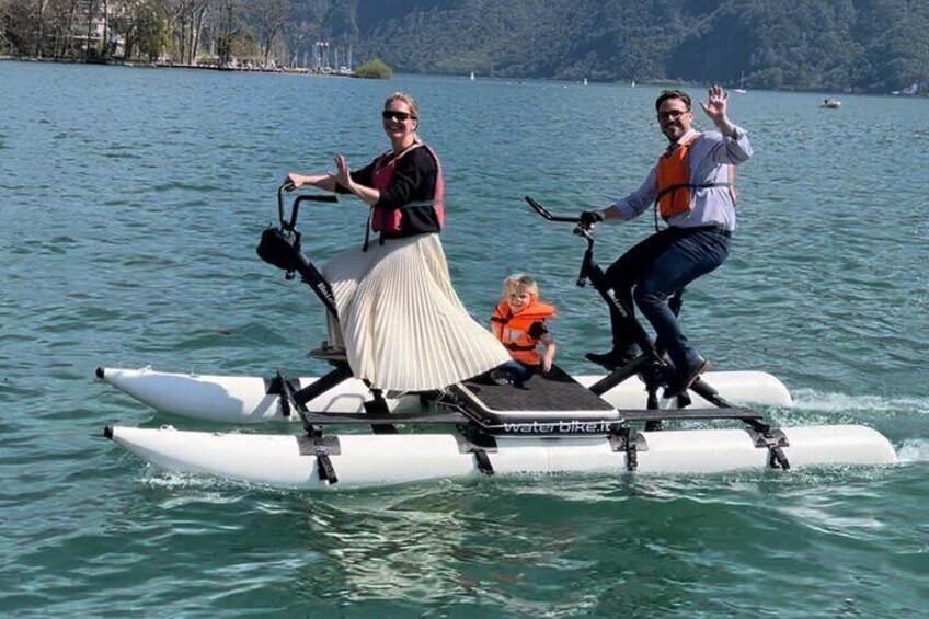 Water Bike Activity on Lake Zurich