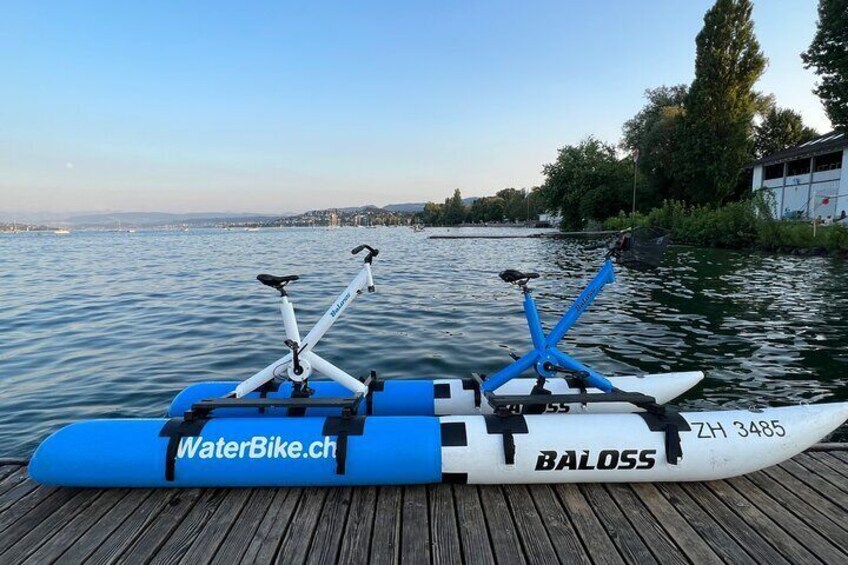 Water Bike Activity on Lake Zurich