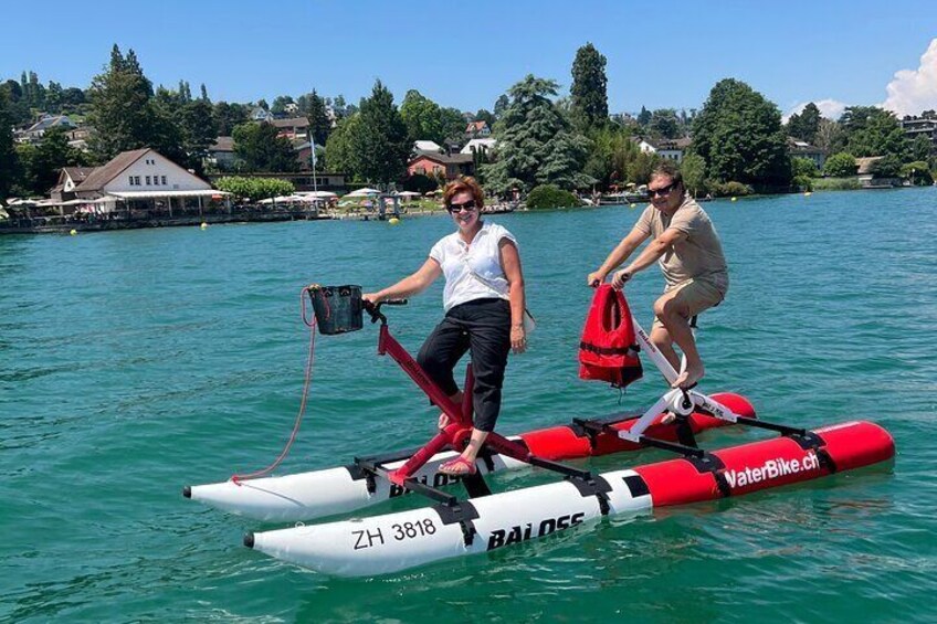 Water Bike Activity on Lake Zurich