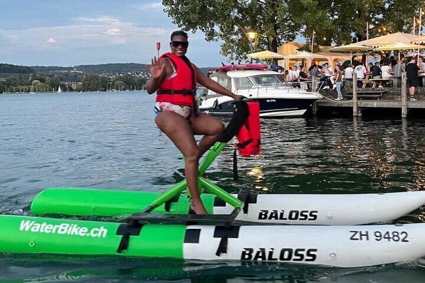 Water Bike Activity on Lake Zurich