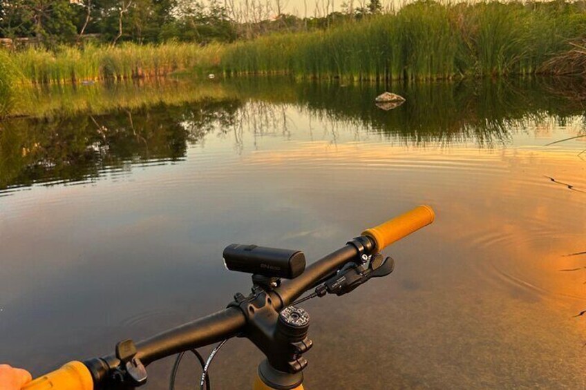 Sunset views with mountain bike