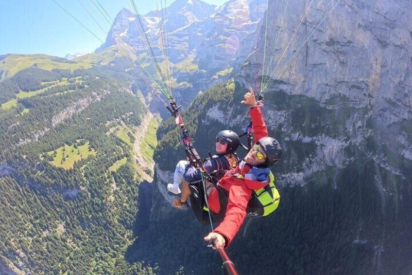 Mürren Lauterbrunnen Paragliding Tandem Flights