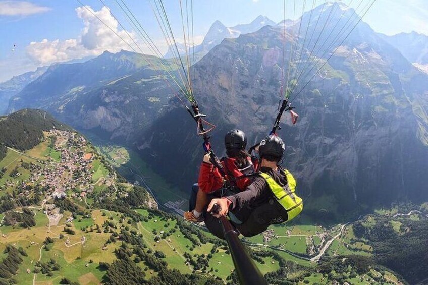 Mürren Lauterbrunnen Paragliding Tandem Flights