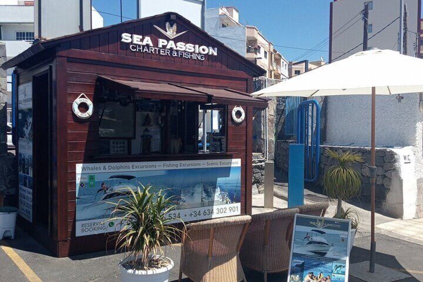 Sea Passion office located in the fishing port of Playa San Juan