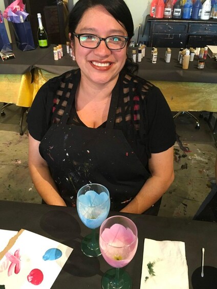 Picture 9 for Activity San Mateo: Wine Glass Painting Class