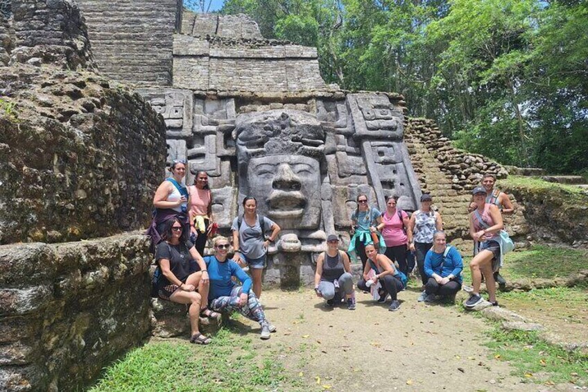 The Mask Temple at Lamanai, also known as Structure N9-56, is one of the most fascinating Mayan ruins in Belize