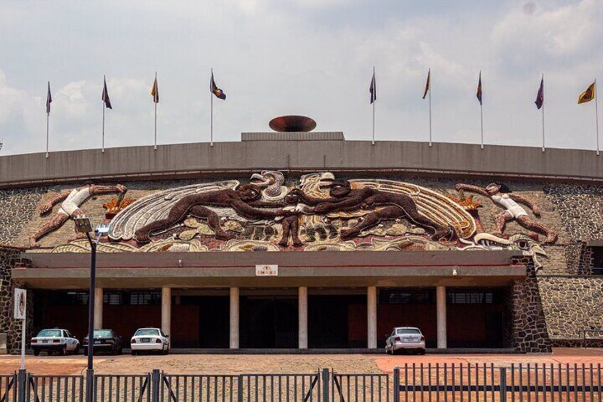 Guided Walking Tour Describing UNAM Murals and Revolution