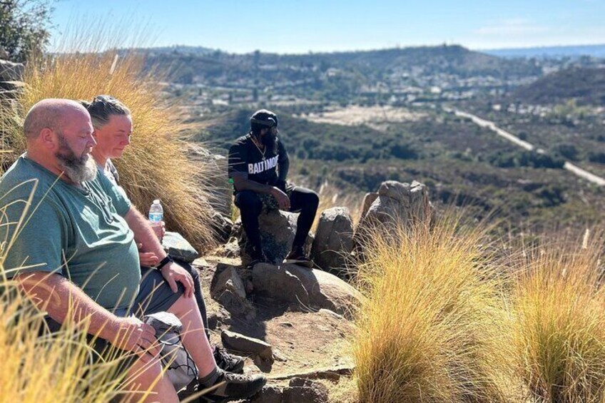 Tour Participants taking a moment to breathe