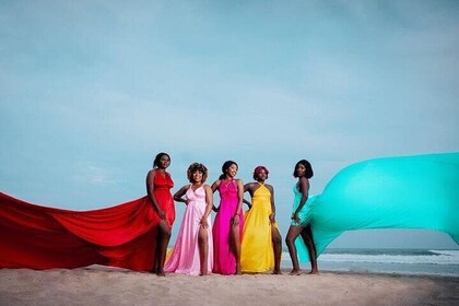 Luxury Flying Dress Photoshoot in Accra