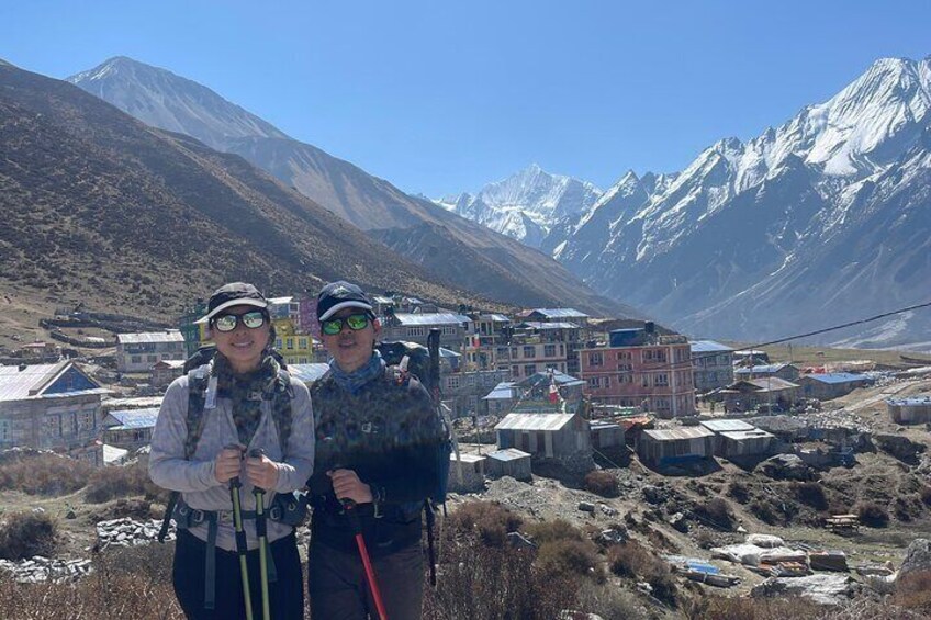 Langtang Village with Mountain Range 