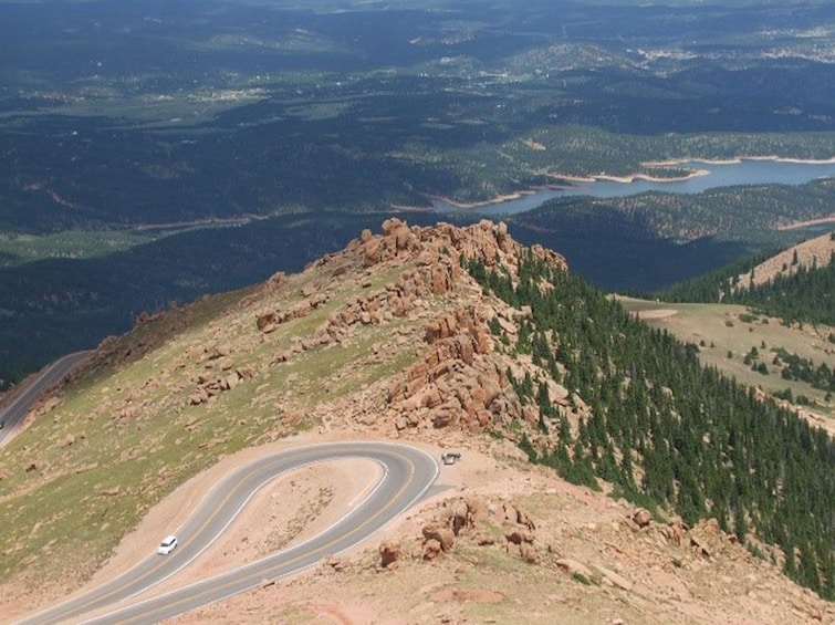 Show item 1 of 5. Winding mountain road in Colorado Springs