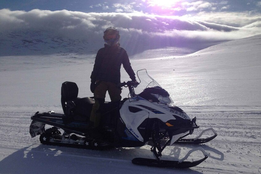 Picture 4 for Activity Abisko: Snowmobile Sled Expedition with Snack and Hot Drink